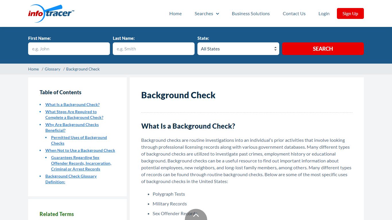 What Is a Background Check? - InfoTracer Glossary